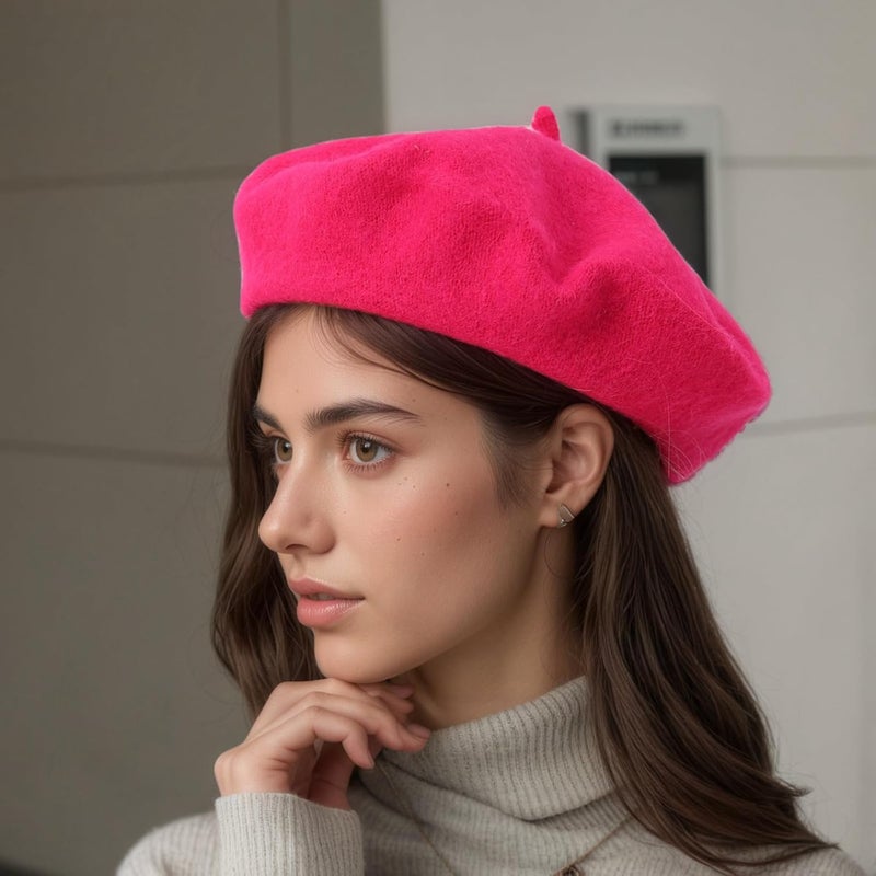 AURORAAEGIS French Beret Hats for Women - Classic Wool Beret Hats Soft Knit Winter Cloche for Daily Outfits - Image 3